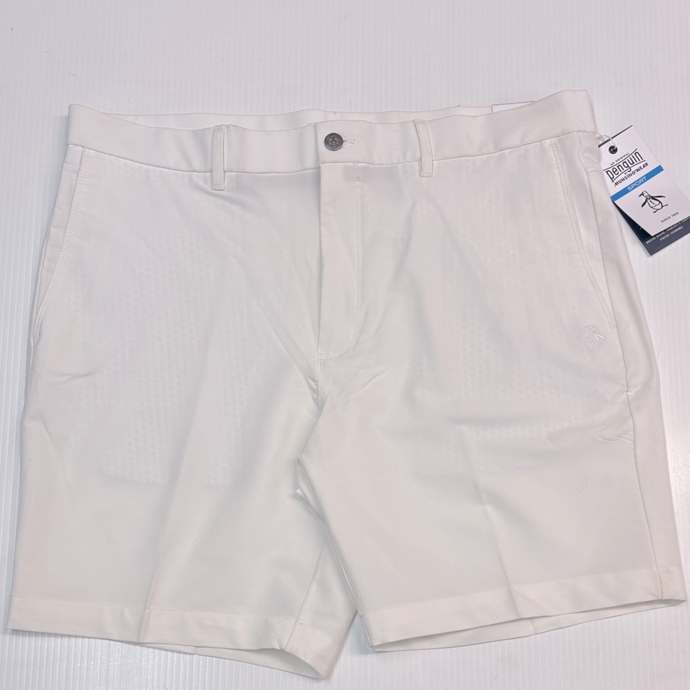 Original Penguin Men's White Flat Front Sport Shorts - Sz 36
New With Tag